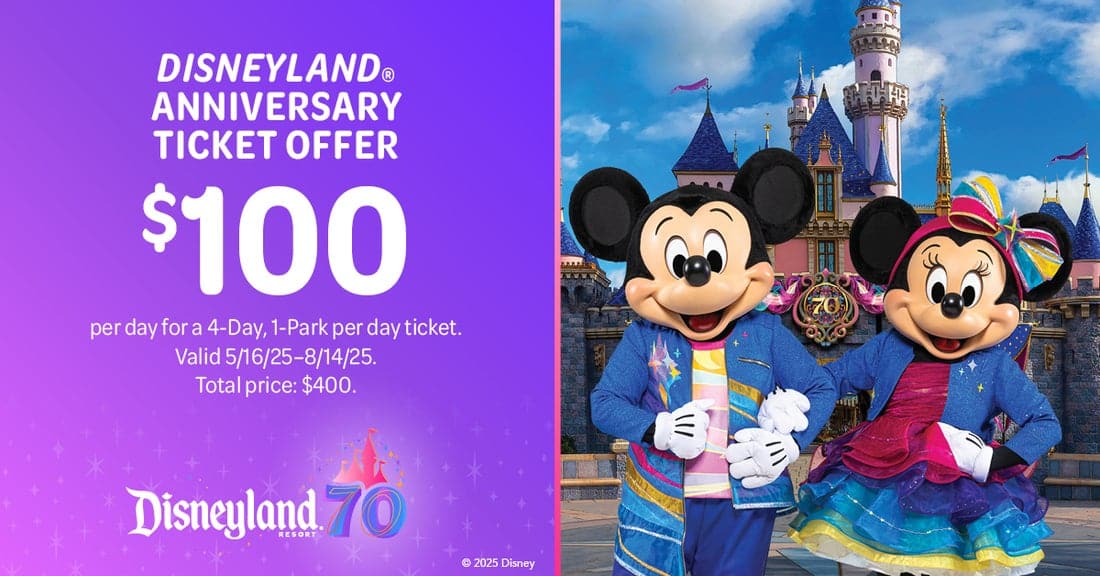 Disneyland® 70th Anniversary Ticket Offer - Stay at Kings Inn Anaheim, 10-minute walk to Disneyland